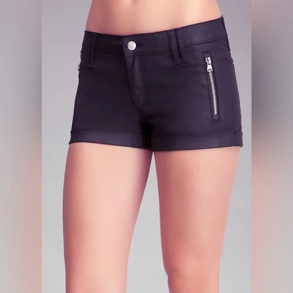Shorts | Bebe Matte Coated Clean Zip Short Orig Price 89